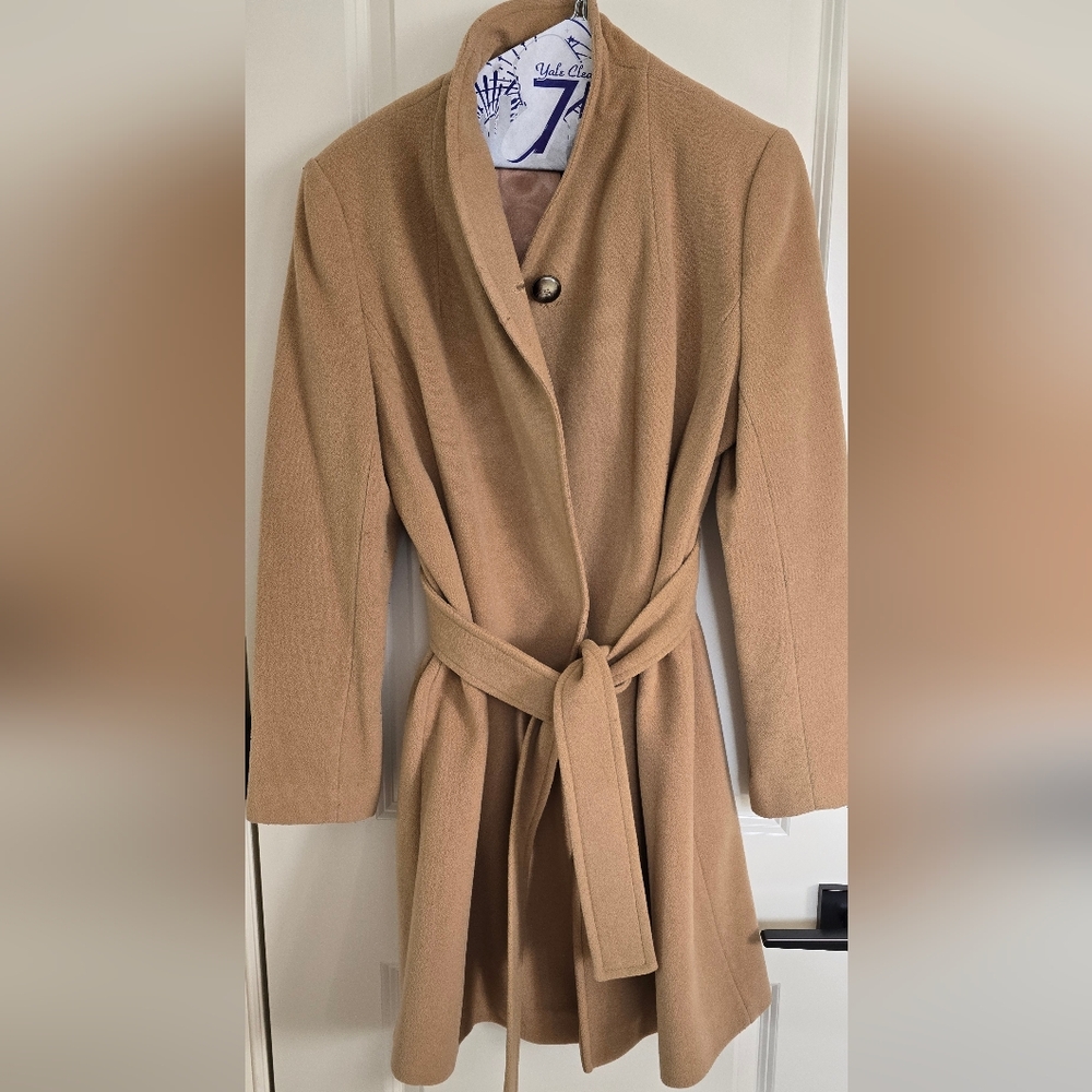 Preston & York Classic Wool Pea Coat sz 8 Single Breasted Fully Lined.